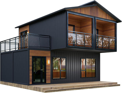 Foldable Double Story Barn Style Tiny Home.